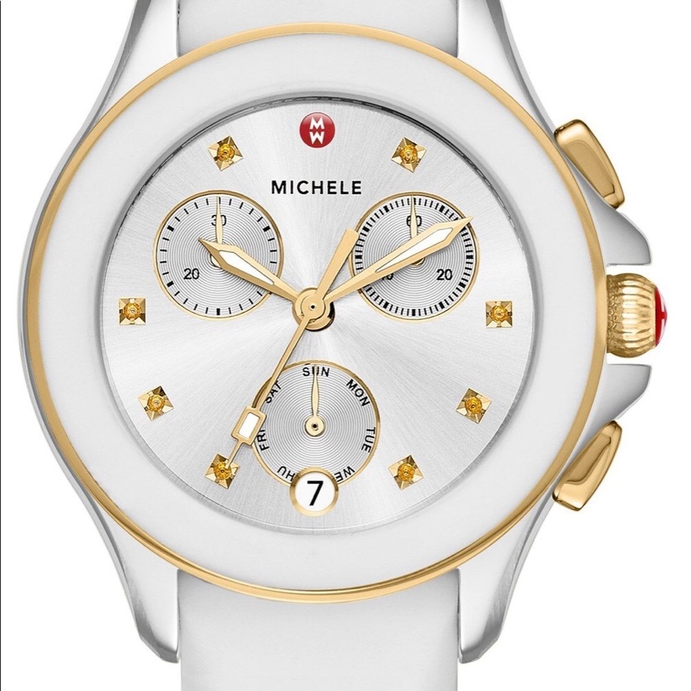 MICHELE Women’s White Two Tone Watch